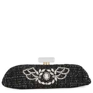CHANEL Black Logo Clutch Bag